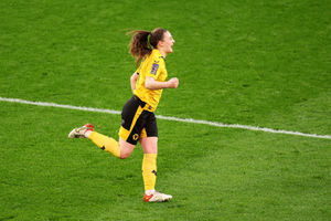 Amber Hughes scores (Getty)