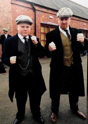 Ben as a youngster with dad, Damian