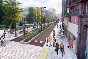 A computer-generated image shows what Lichfield Street could look like