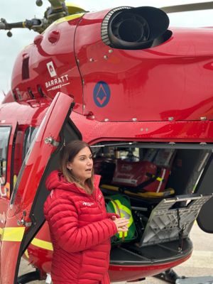 EC145 Helicopter with the Masonic Charitable Foundation logo, Talk from one of the medical team