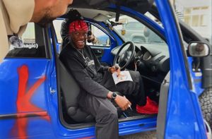 KSI and his team drove the car as well as putting a red "KSI" autograph on the side
