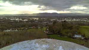 This photograph of water-logged fields in the Severn Valley was taken by Karen Curley Rogers at Llanymynech Hill

