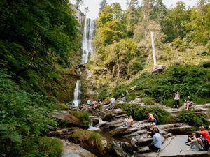 Supporting image for story: 'Like the Alamo': Staff under siege as hordes ignore signs at Llanrhaeadr Waterfall