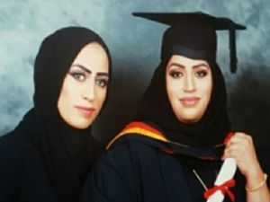 Kazeema (L) with her beloved sister Areema