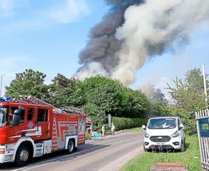 Firefighters at the Edgebold Industrial Estate. Photo: @SFRS_NGriffiths