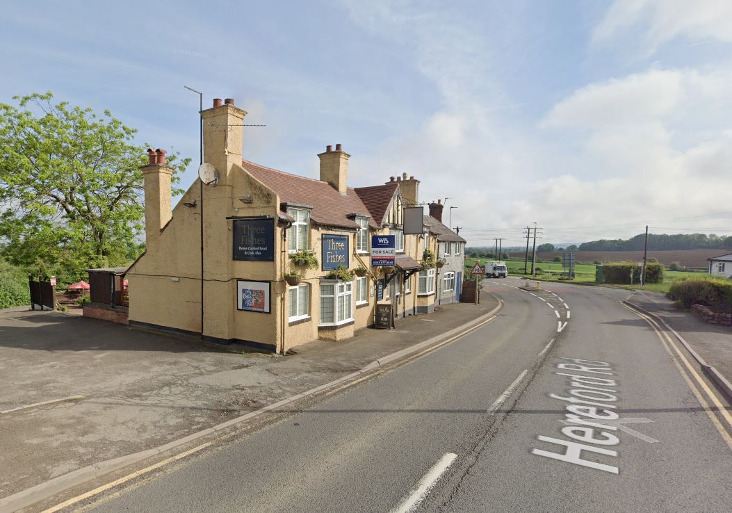 Three Fishes Inn, Bayston Hill (Google)