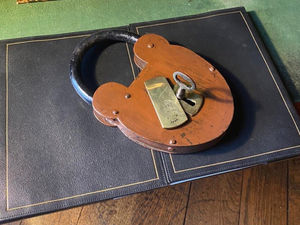 Supporting image for story: 19th century padlock manufactured in Willenhall unearthed at historic hall