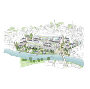 A vision of Smithfield Riverside. Picture: LDA Design