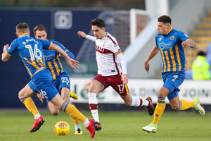 Alex Gilliead in action against Town at Montgomery Waters Meadow(AMA)