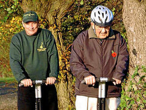 Supporting image for story: Is Gerald Shropshire's oldest Segway rider?