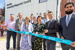 Staff from the local NHS system in Leicestershire celebrated the opening in an official ceremony on 27 June. Dr Luke Evans MP and Mayor Cllr Richard Flemming also attended. Picture: Darwin Group®