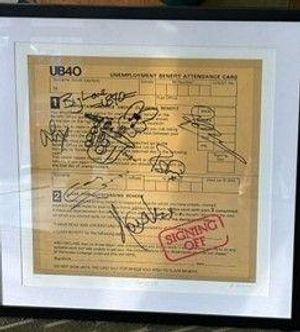 Signed print from UB40 members