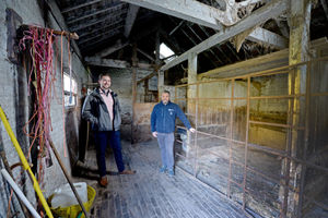 The former horse stables at the locks, which is a grade two listed building. Adam Davies and Keith Stevens want it to be a visitor centre or information area