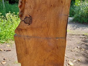 The sculpture was vandalised and almost sawn in half