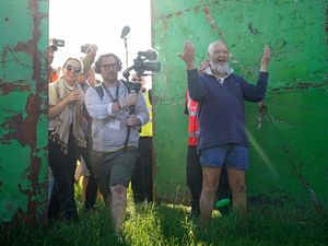 Supporting image for story: Gates to Glastonbury officially opened by festival’s founder Michael Eavis