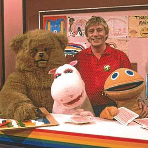 The Rainbow cast with presenter Geoffrey Haynes