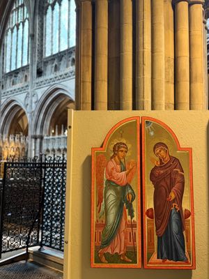 The artworks are rooted deeply in the traditional practices of the Orthodox Church