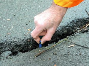 It is feared the cracks reach the roads foundations