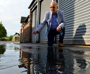 A water leak in Wem – Ofwat has said water companies must do better when it comes to repairing these