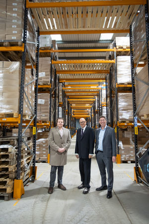 L-R: Oliver and Nick Shutts (both of Grape Tree) with Mark Howell of DJH Halesowen