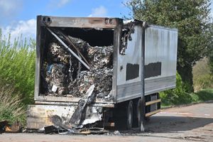 An abandoned trailer on the A41 near Market Drayton was destroyed in a fire. 