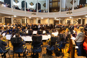 The Band of the RAF College were the centre-piece musicians.