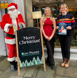 The launch event at the Lion & Pheasant Hotel in Shrewsbury are Steve Tuck (Santa) of Wenlock Spring, duty manager Scarlett Moss and Vicki Bristow of West Mercia Police
