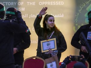 Supporting image for story: Hamas hands over Israeli soldier in latest round of swaps under ceasefire deal