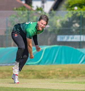 Wolverhampton CC vs Harborne May 17th 2025. Robert Jones took 2-26. (By Jim Wall)