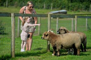 Louise Stevens and Summer Donnell, four, from Shrewsbury and Telford