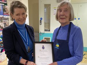 Supporting image for story: High Sheriff presents awards to volunteers from Bridgnorth hospital's League of Friends