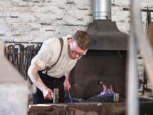 Blacksmith Jack Sampson feels the heat 