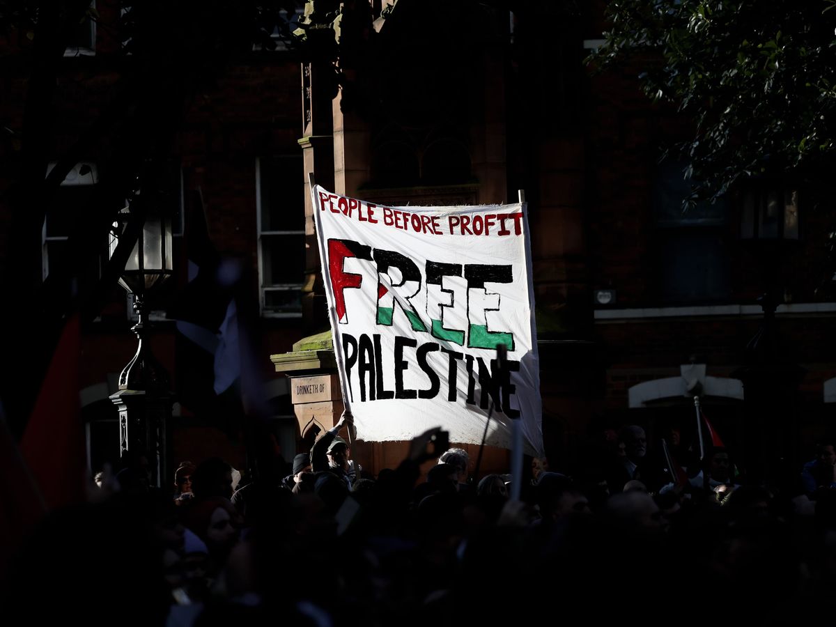 Woman wearing Palestine Action t-shirt arrested in Belfast