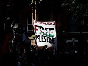 Supporting image for story: Woman wearing Palestine Action t-shirt arrested in Belfast