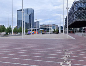 Centenary Square, Birmingham, near to where the package was found. Credit: Google