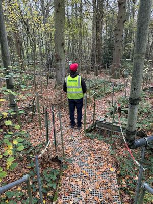 Transicon team member on site at the BIFoR FACE experiment facility