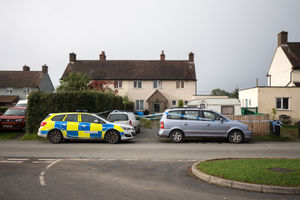 Police have taped off a house at Rushbury Road in Church Stretton