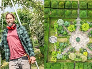 Supporting image for story: Inside secret ornamental Union Jack garden with over 300 plants at Grade I listed 1241 West Midlands home
