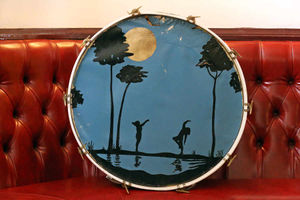 A 1920s bass drum from The Windmill Theatre pit orchestra