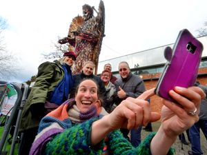 Supporting image for story: Big crowd welcomes Knife Angel to town - with video
