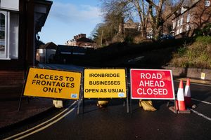 Flood barriers start to go up in Ironbridge