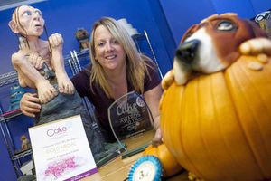 Rose Mansfield's sculpted cakes won her a mass of prizes at Cake International show in Birmingham