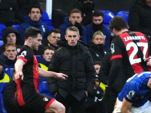 Ipswich manager Kieran McKenna looks on from the touchline