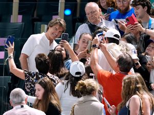 Supporting image for story: Star-studded crowd watches Simone Biles’ Olympics return