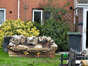 The aftermath of the house fire in Green Lanes