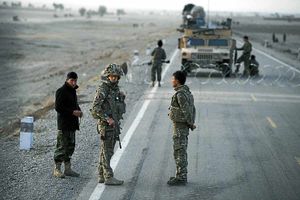 Major Andy Maclanahan with the Afghan National Army. Photos: Sergeant Dan Bardsley