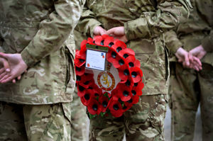 The parade for the Remembrance Sunday commemorations in Dudley