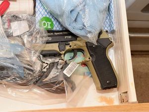 Supporting image for story: Fourteen guns and fake police IDs found in raid on home of Telford man, officers reveal 