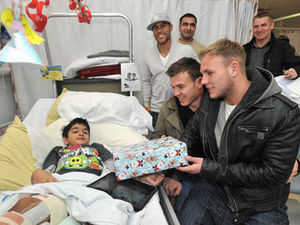 Supporting image for story: Walsall stars a hit with young patients