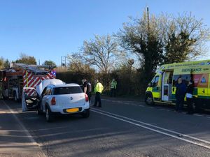 Supporting image for story: Suspected drink driver crashes near Newport, leading to engine fire